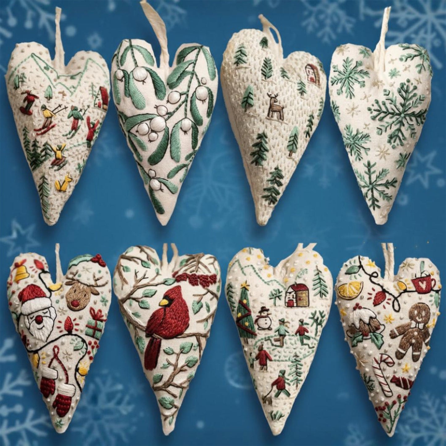 Easy Heart Shaped Embroidery Ornament Kit