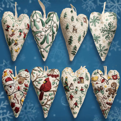 Easy Heart Shaped Embroidery Ornament Kit