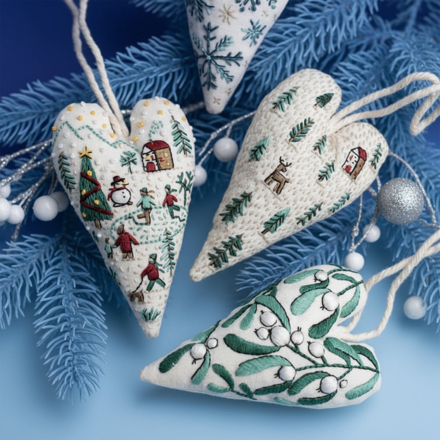 Easy Heart Shaped Embroidery Ornament Kit
