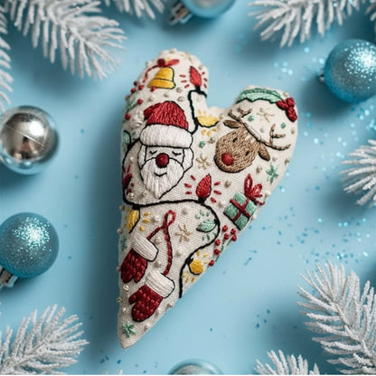 Easy Heart Shaped Embroidery Ornament Kit