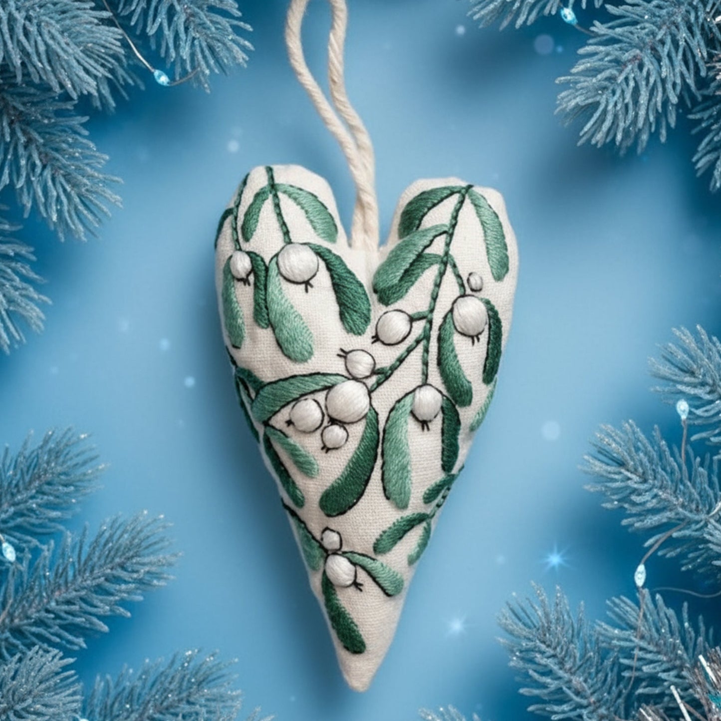 Easy Heart Shaped Embroidery Ornament Kit