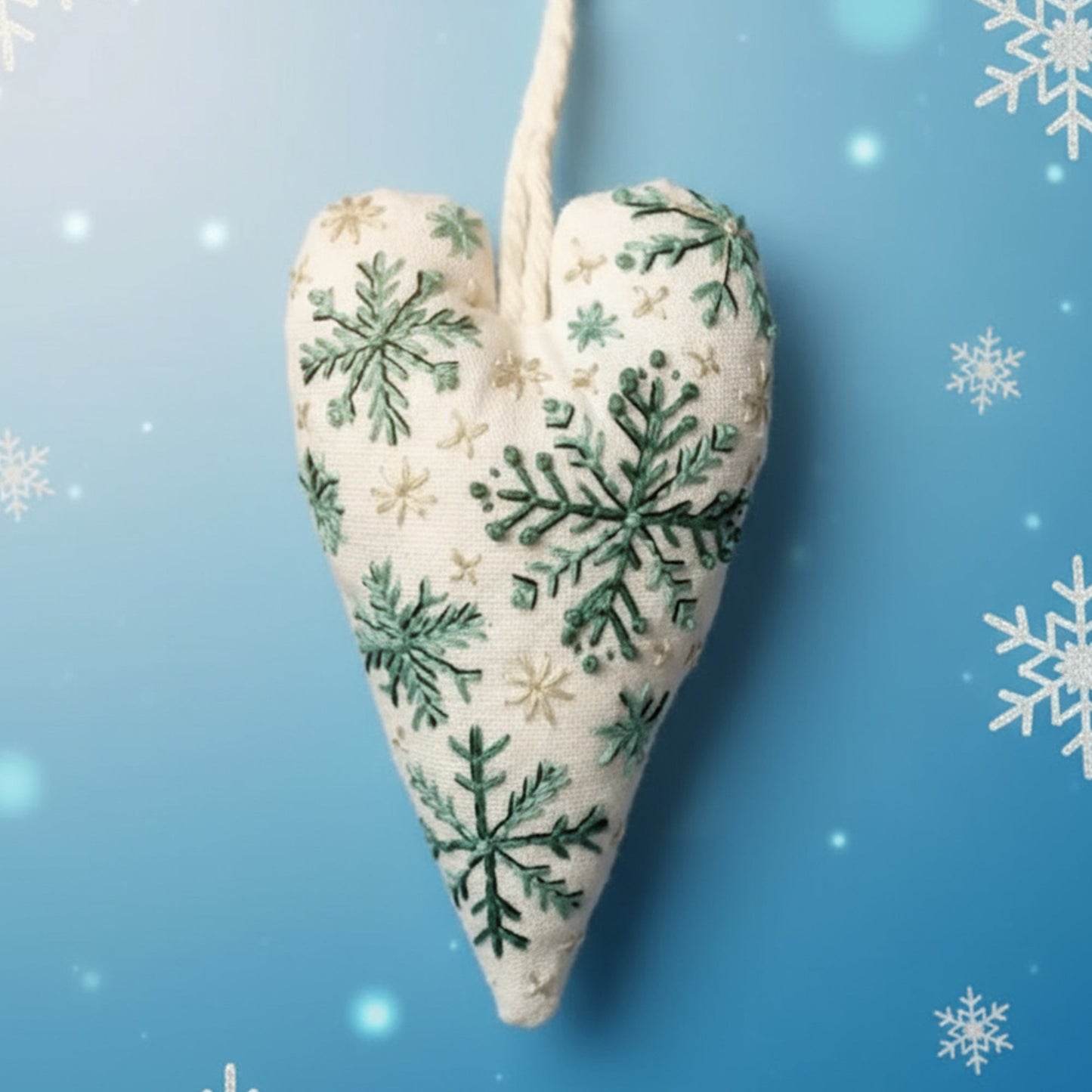 Easy Heart Shaped Embroidery Ornament Kit