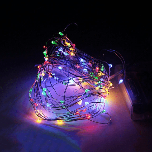 Outdoor Hanging Solar String Lights (Clear Wire)