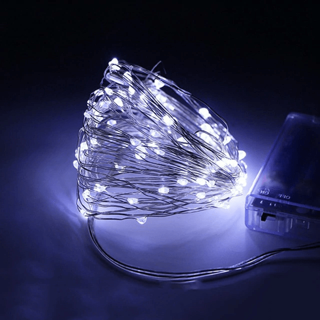 Outdoor Hanging Solar String Lights (Clear Wire)