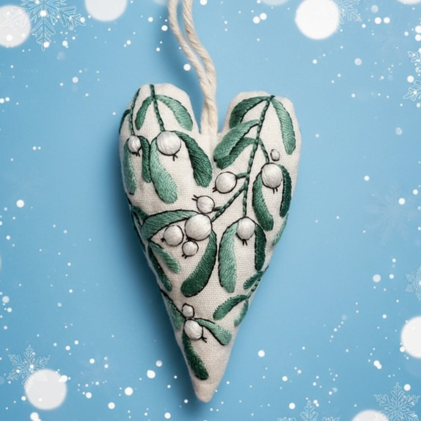 Easy Heart Shaped Embroidery Ornament Kit