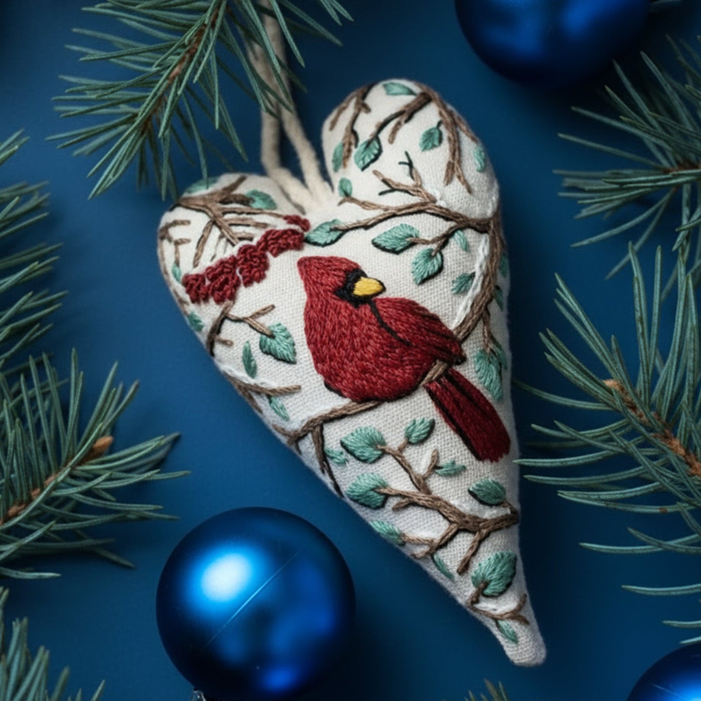 Easy Heart Shaped Embroidery Ornament Kit