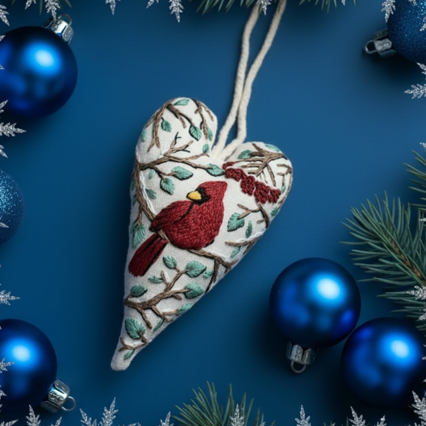 Easy Heart Shaped Embroidery Ornament Kit
