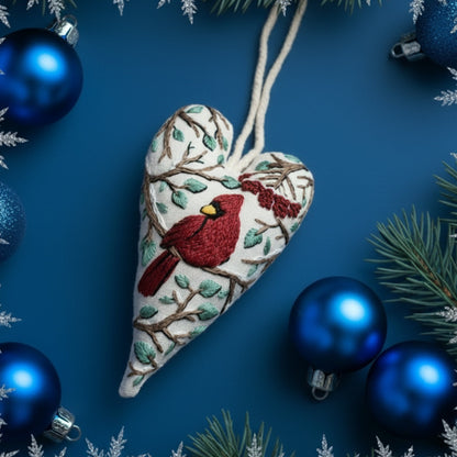 Easy Heart Shaped Embroidery Ornament Kit