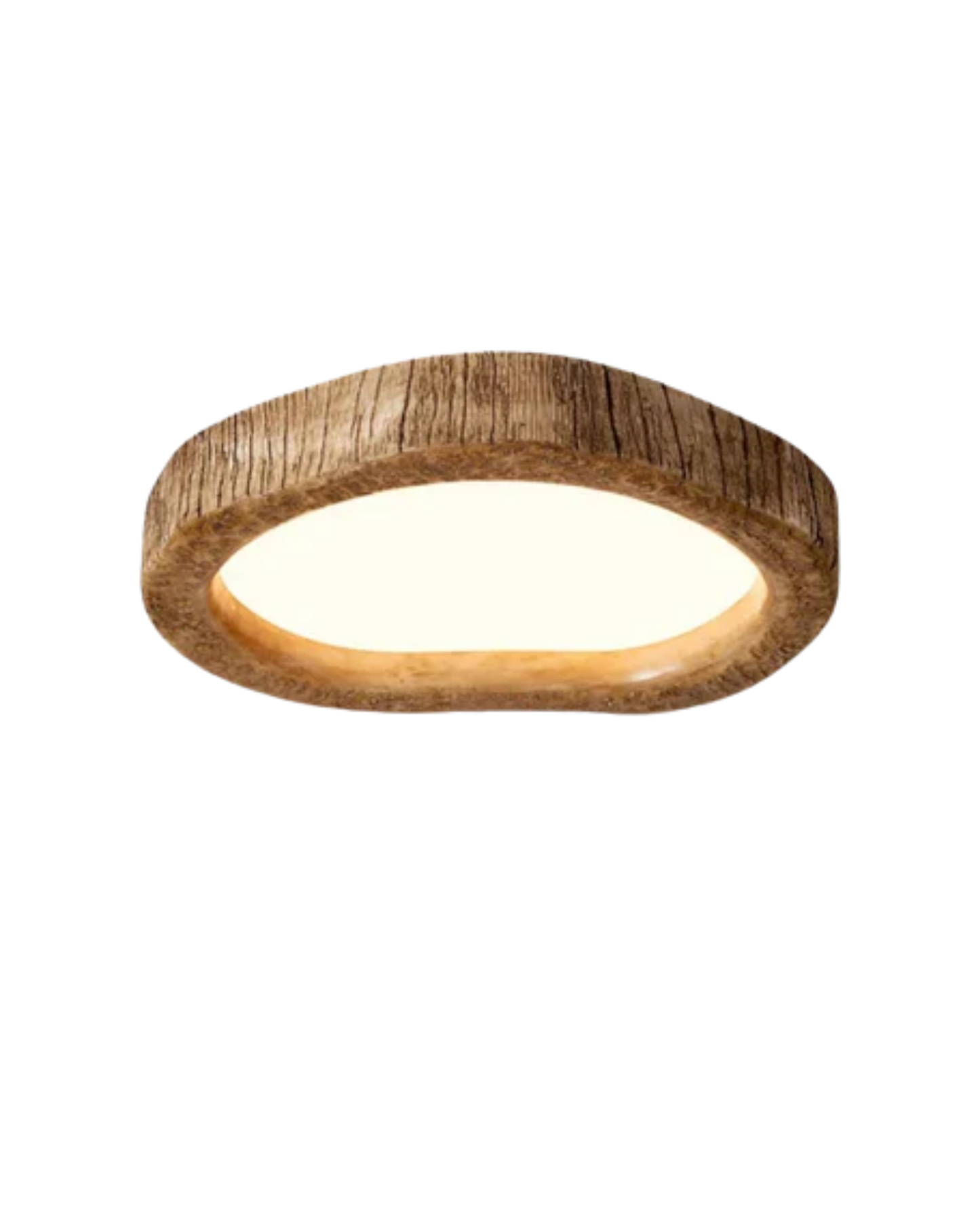 Rustic Wooden Ring Ceiling Light