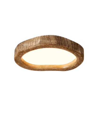 Rustic Wooden Ring Ceiling Light