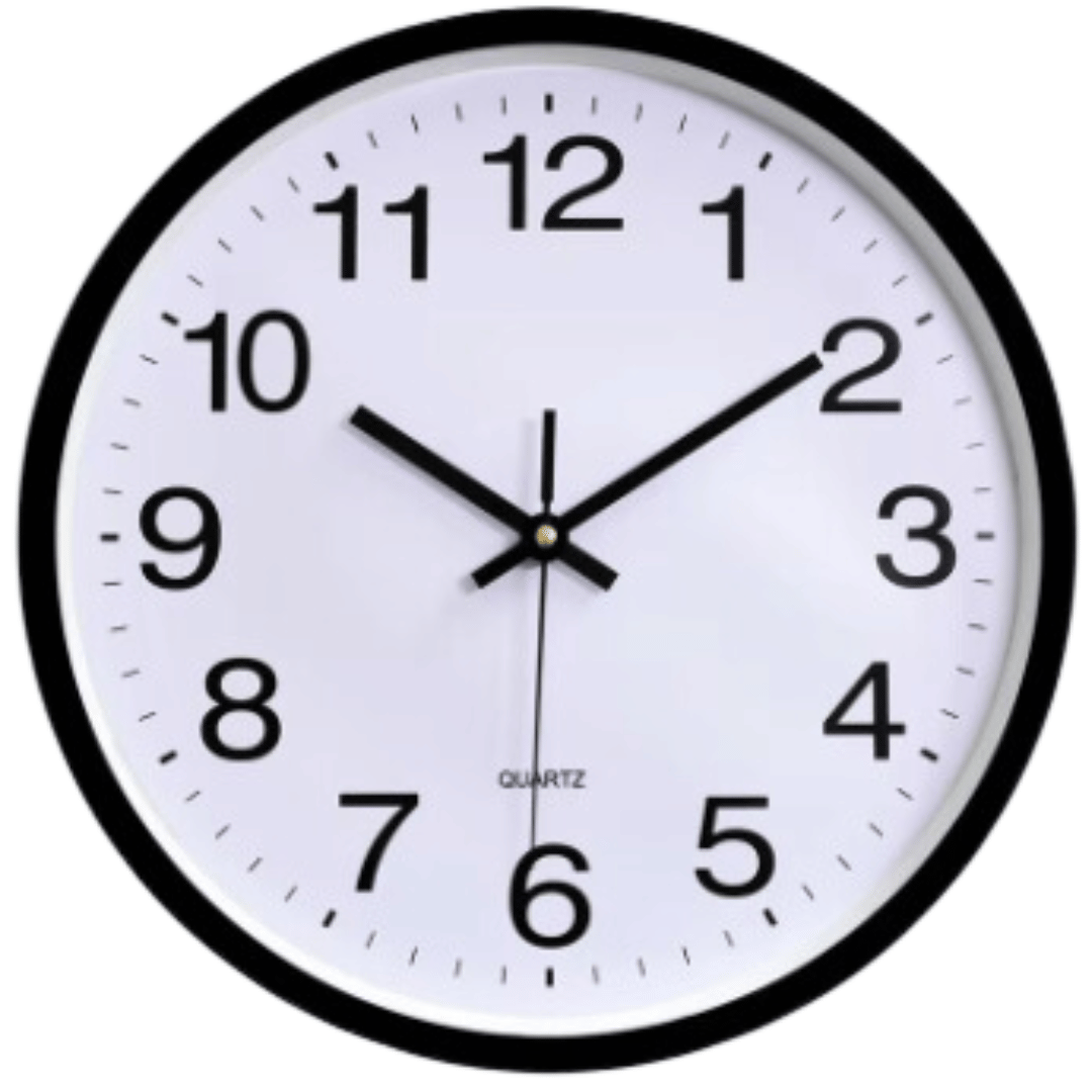Accurate Digital Atomic Clock - Sleek Black Modern Style