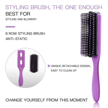 Gentle 4pc Hair Detangling Brush Set