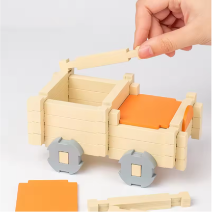 Wooden Building Blocks Set for Kids Natural Stacking Toy