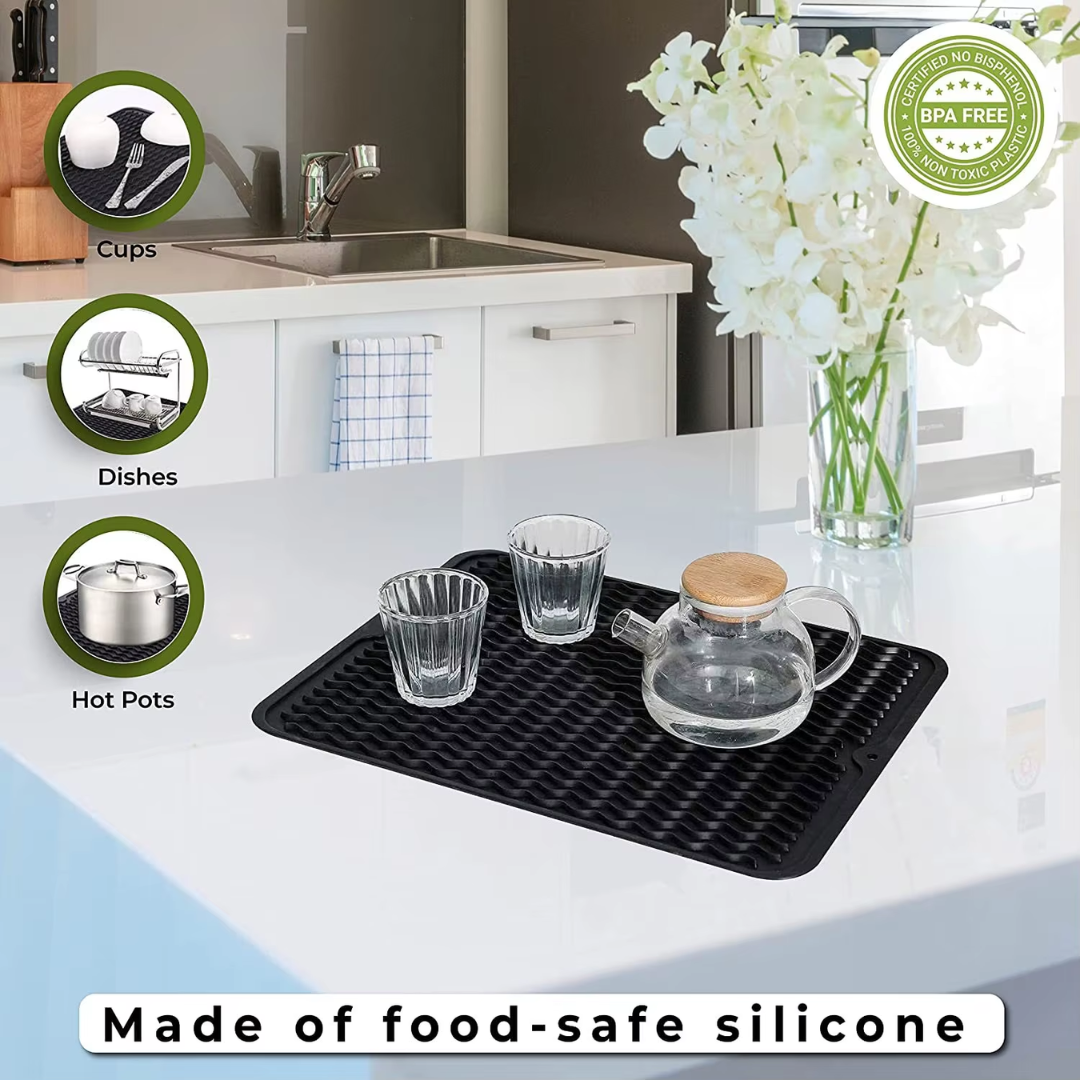 Premium Silicone Kitchen Mat, Heat Resistant and Non Slip