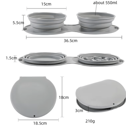 Portable Collapsible Pet Food Bowl