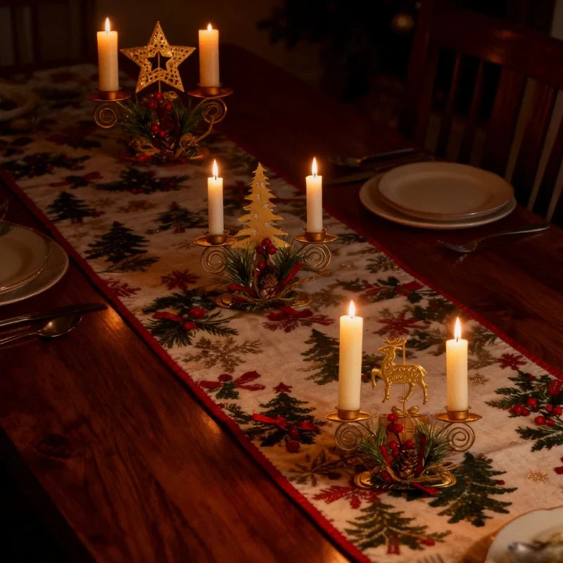 Warm Festive Candle Table Holder