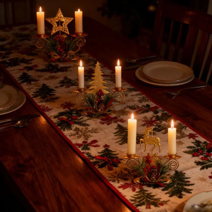 Warm Festive Candle Table Holder