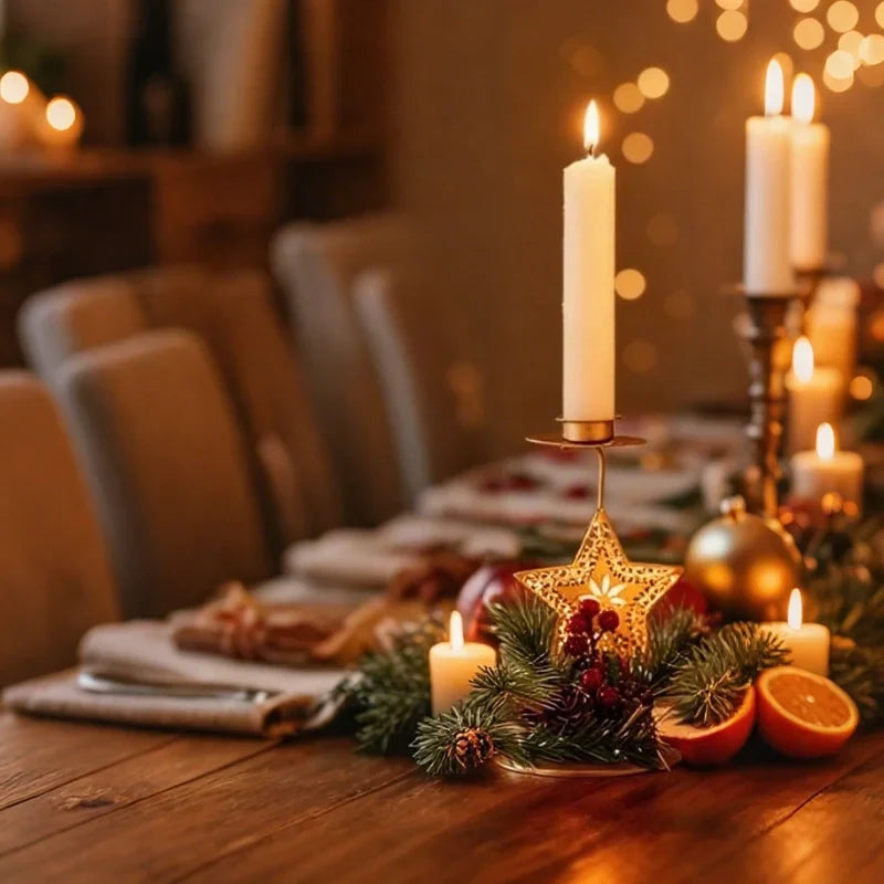 Warm Festive Candle Table Holder
