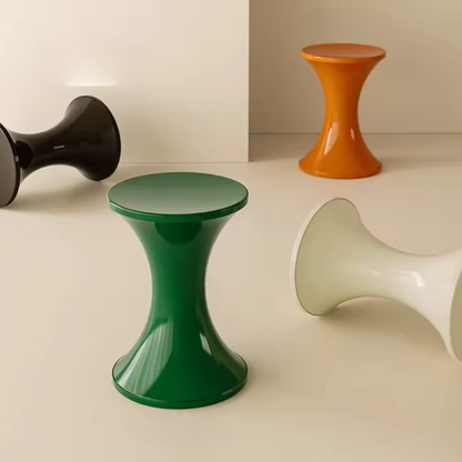 Stylish Modern Plastic End Table with Wide Base