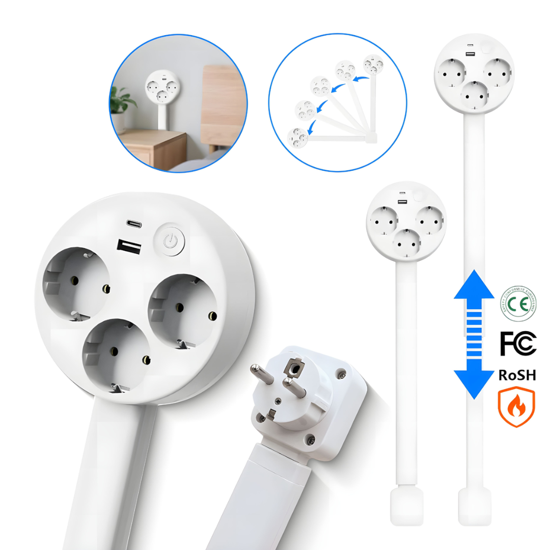 Flexible USB Wall Mount Power Outlet