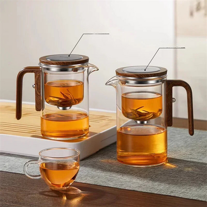 Clear Glass Magnetic Tea Infuser Pot