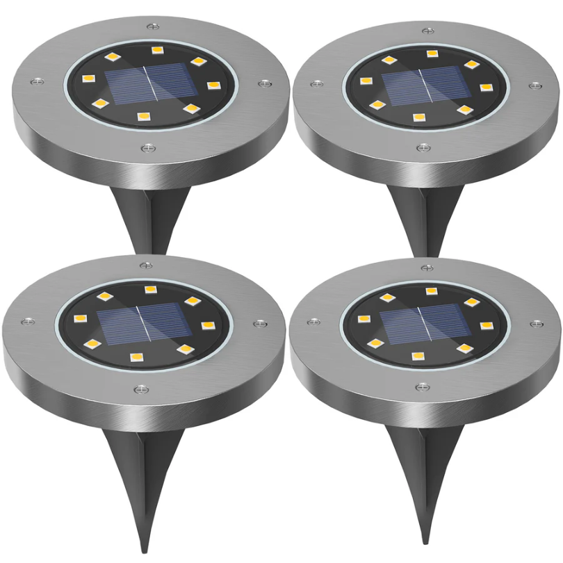 Green Solar Powered Outdoor Lamp