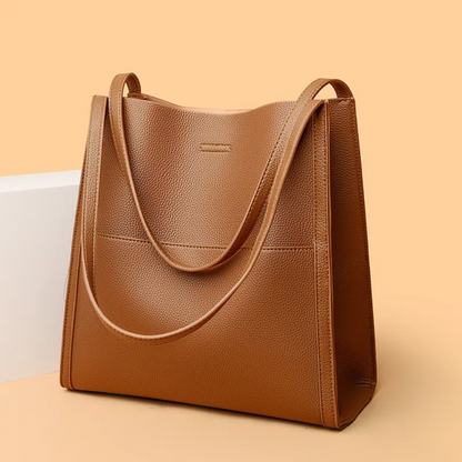 Spacious Genuine Leather Tote Bag - Befez
