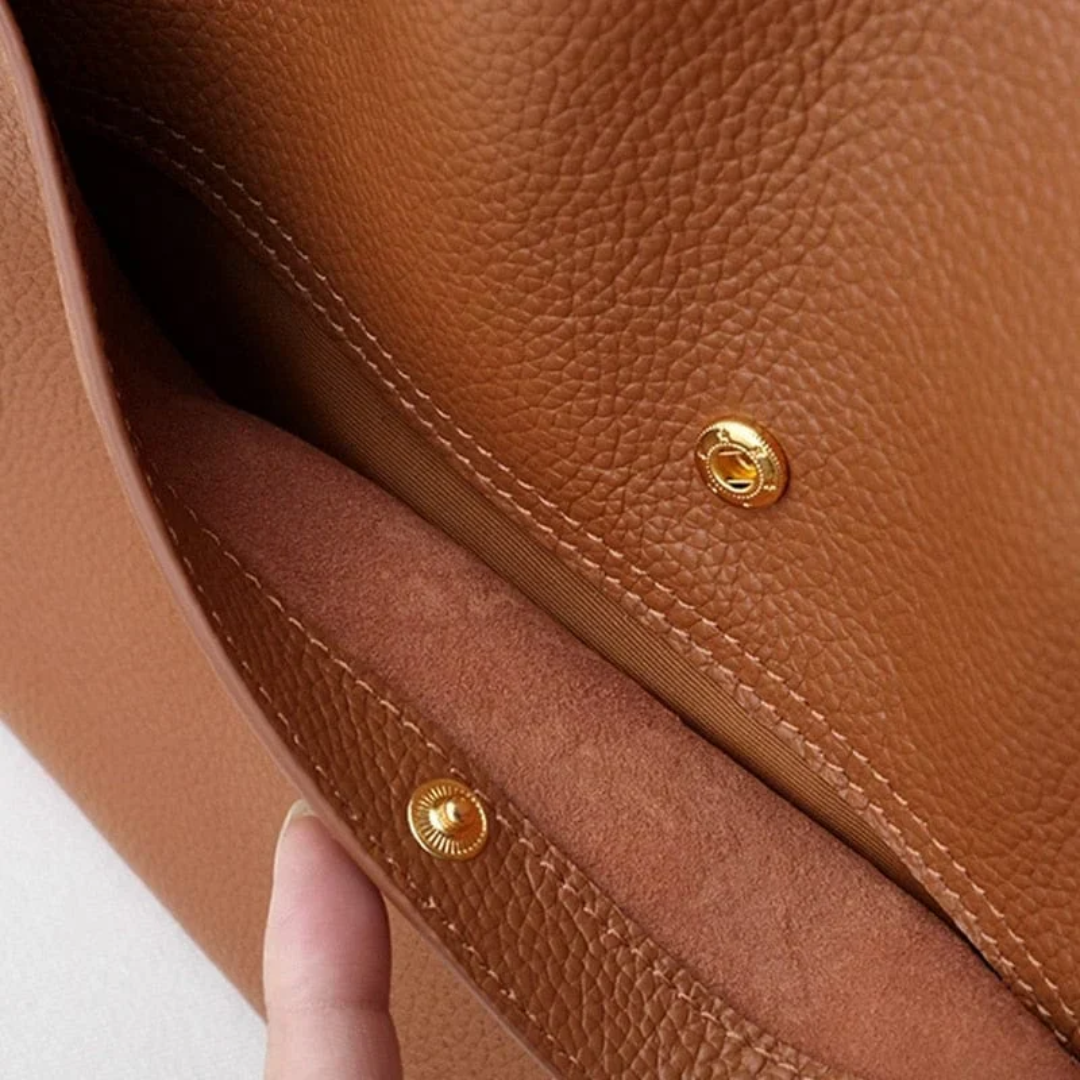 Spacious Genuine Leather Tote Bag