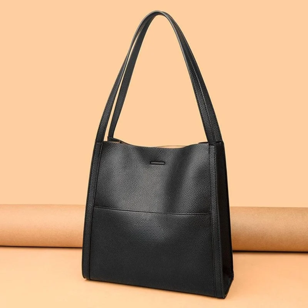 Spacious Genuine Leather Tote Bag