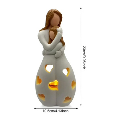 Lovely Mom and Daughter Heart Candle Holder