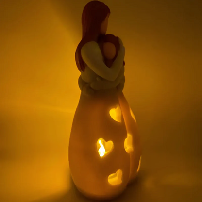 Lovely Mom and Daughter Heart Candle Holder