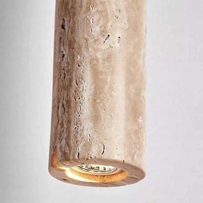 Rustic Stone LED Hanging Light Fixture