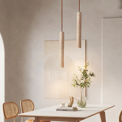Rustic Stone LED Hanging Light Fixture
