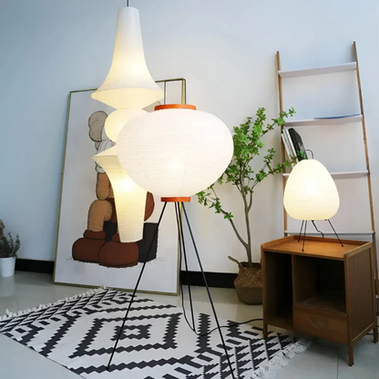 Simple Rice Paper LED Floor Lamp