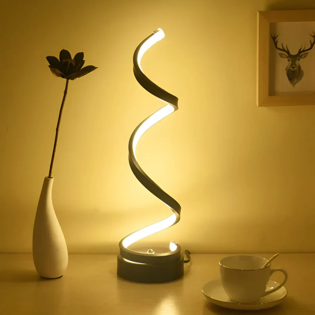 Adjustable Contemporary Swirl Desk Lamp