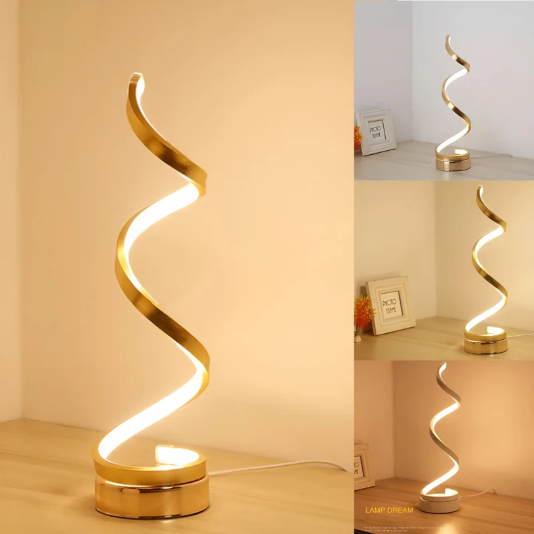 Adjustable Contemporary Swirl Desk Lamp