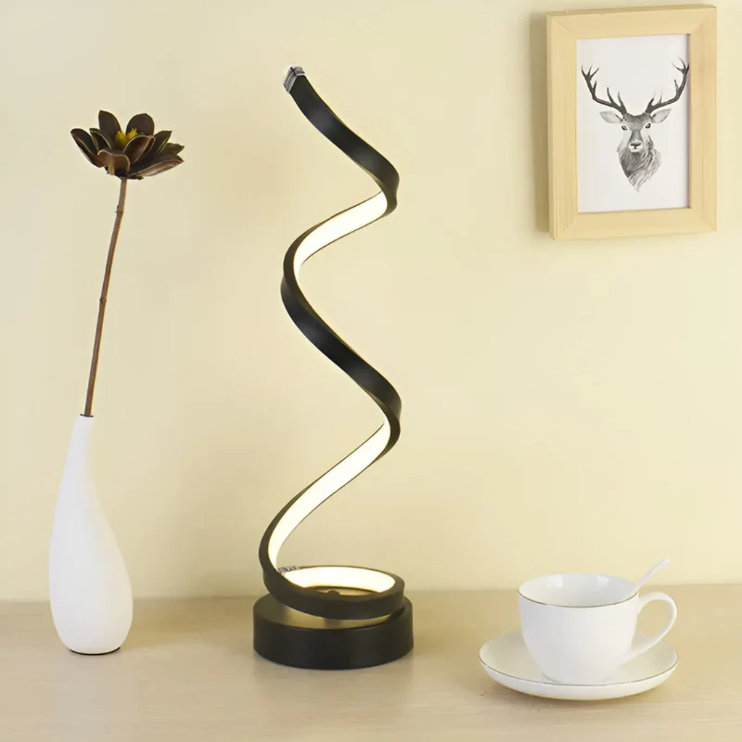 Adjustable Contemporary Swirl Desk Lamp