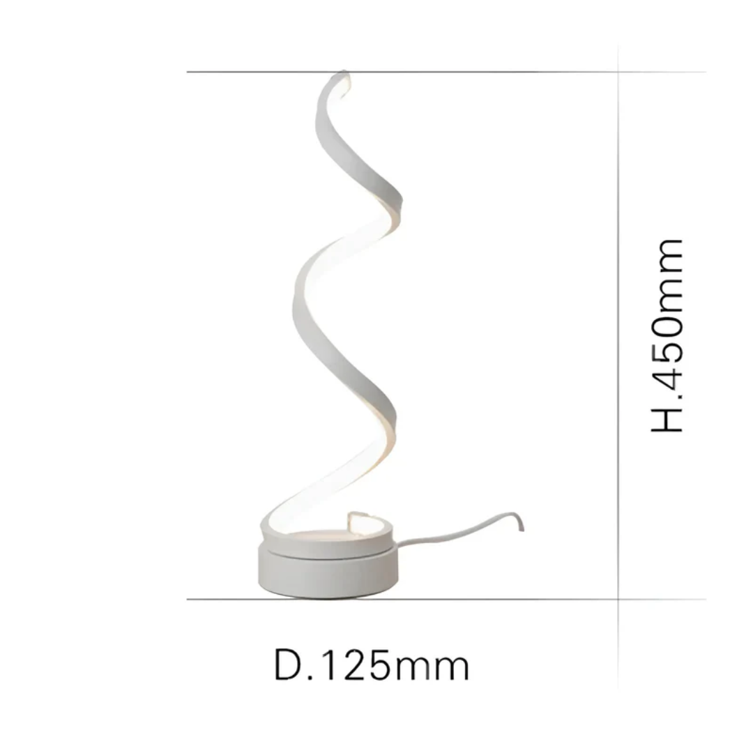 Adjustable Contemporary Swirl Desk Lamp