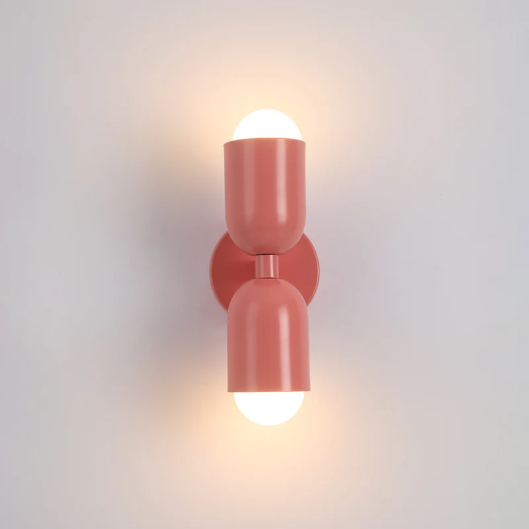 Colorful Dual LED Wall Light with Metal Frame