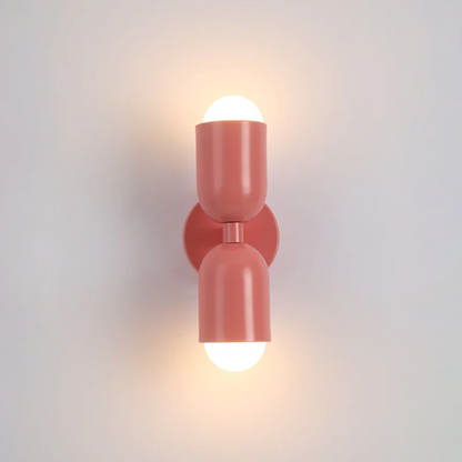 Colorful Dual LED Wall Light with Metal Frame