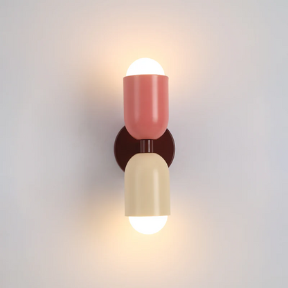 Colorful Dual LED Wall Light with Metal Frame