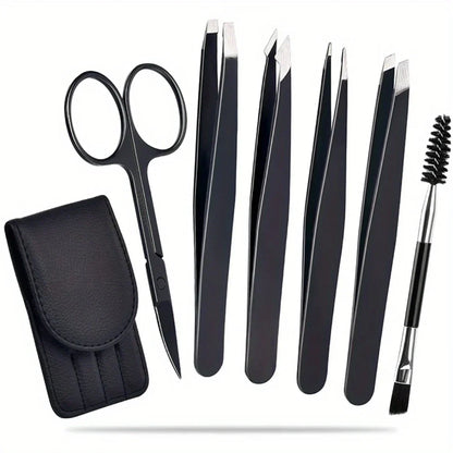 Professional Eyebrow Tweezers Kit with Storage Case
