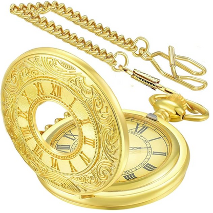 Vintage Leather Mens Pocket Watch