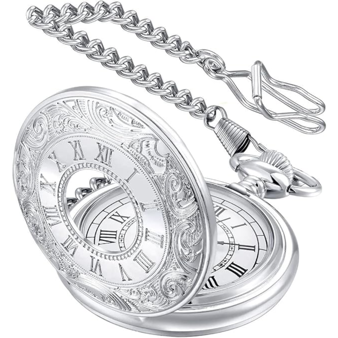 Vintage Leather Mens Pocket Watch