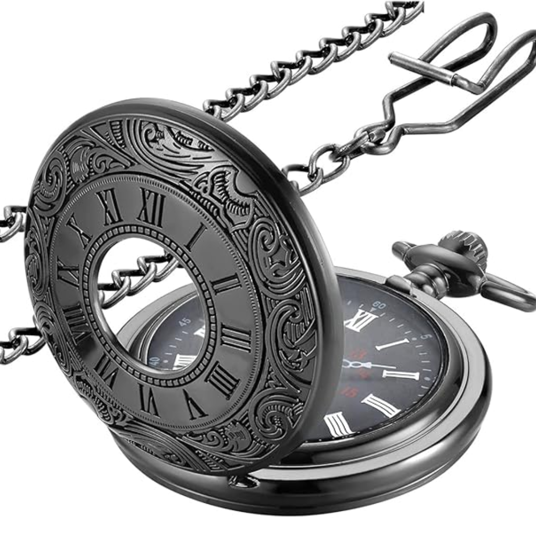 Vintage Leather Mens Pocket Watch