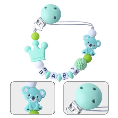 Cute Baby Pacifier Clip with Teddy Bear