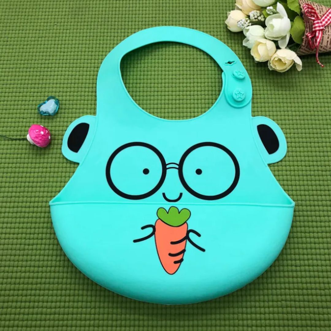 Soft Baby Bibs – Cute Animal Silicone Feeding Bib Set