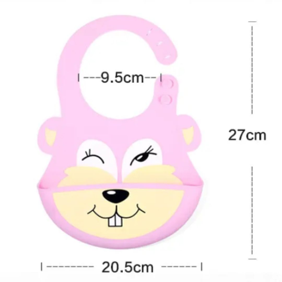 Soft Baby Bibs – Cute Animal Silicone Feeding Bib Set