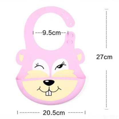 Soft Baby Bibs – Cute Animal Silicone Feeding Bib Set