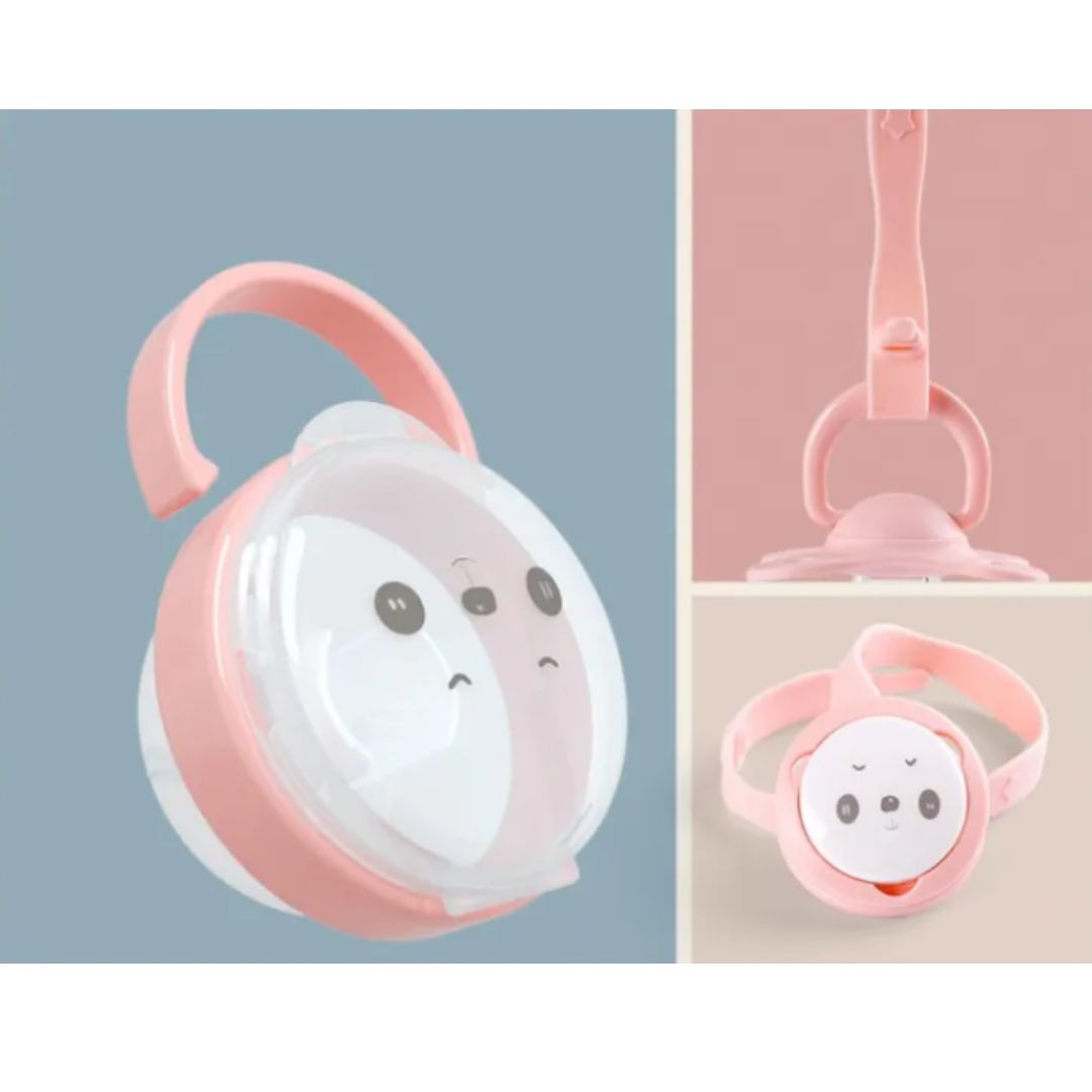 Soft Baby Pacifier with Bear Design and Safety Cover